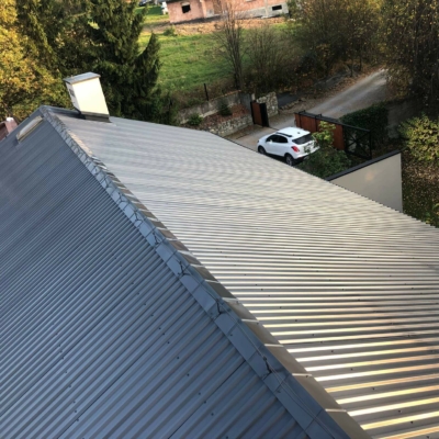 Trapezblechdach Anstrich