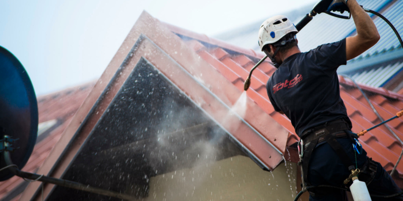 Erfrischung auf dem Dach