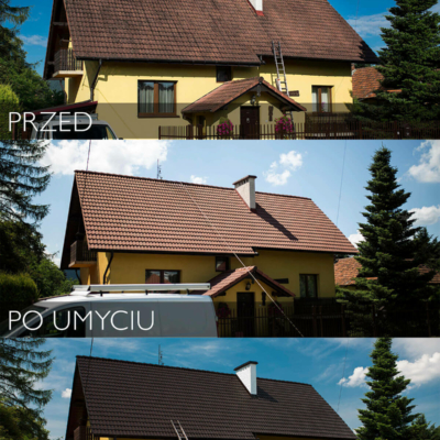 Haus nach zweimaligem Waschen und Streichen