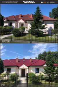 malowanie-dachówki-betonowej-Lubin-biotop-wiśniowy-