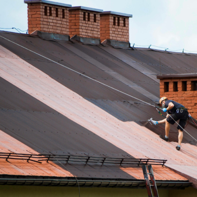 malowanie dachu szkoły hali Kraków Malowanie dachu szkoły i hali