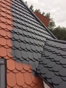 malowanie-dachowki-ceramicznej-Wadowice-Kalwaria-na-kolor-czarny