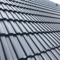 malowanie-dachówki-ceramicznej-betonowej-biotop-cementowej-farba-royal-min Fragment pomalowanego dachu