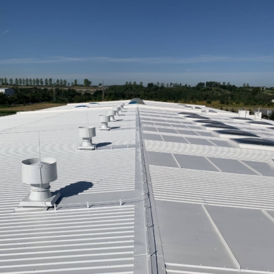 malowanie-dachu-hali-przemysłowej-Katowice-biotop-farba-royal (1) Pomalowany dach hali przemysłowej