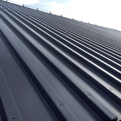 malowanie-dachu-z-blachy-trapezowej-przemysłowej-farbą-royal-na-gorąco-biotop-Wrocław (1) Blacha trapezowa - Pomalowana