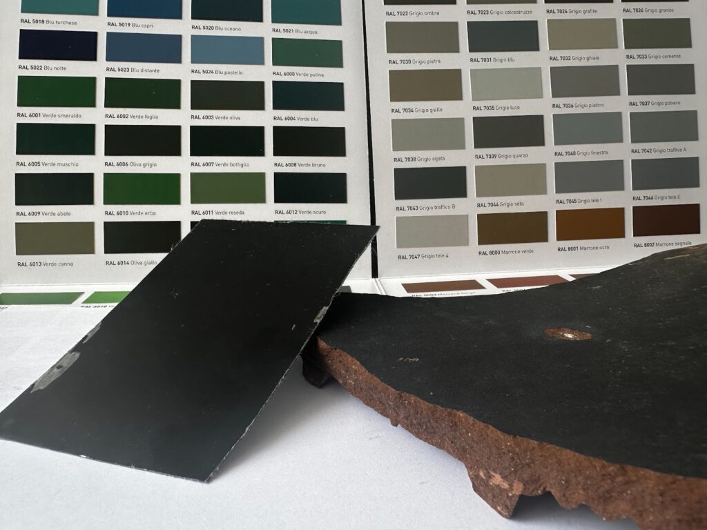 Farbmuster für das Dach